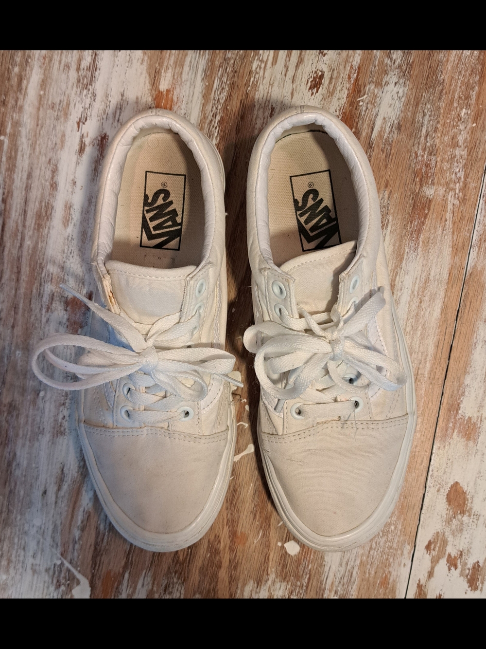 Vans White Low-Top Canvas Sneakers